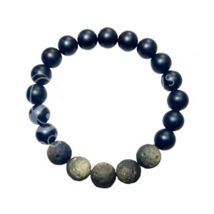 Black obsidian Planets Bracelet