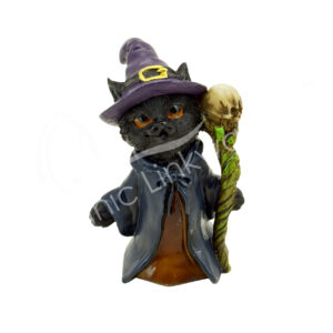 Black Cat Witch Statue
