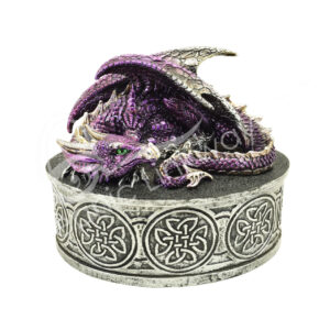 Purple Dragon Round Box