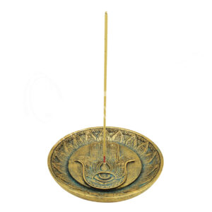 Hand of Fatima Incense Holder 4.95"Dia. X 0.90"T