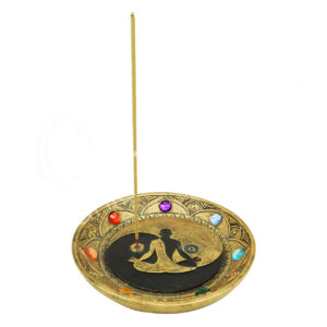 Yin Yang Incense Holder 4.95"Dia. X 0.90"T