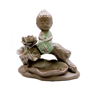 Green Buddha Ceramic Backflow Cone Burner