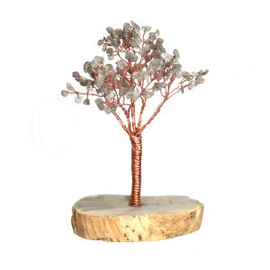 Labradorite with Agate Base Gem Tree 7.5" 160 Beads