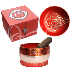 SINGING BOWL - CHAKRA GIFT SET ROOT RED 5"DIA.