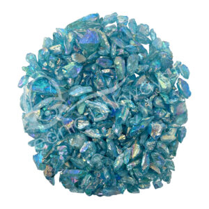Rough White Plated Turquoise AB Amethyst