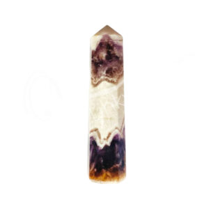 Polished Chevron Amethyst Obelisk
