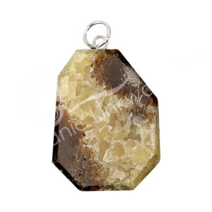 PENDANT - SLICE JASPER, SEPTARIAN 0.75-1"