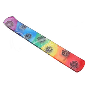 Chakras Printed Glass Incense Holder