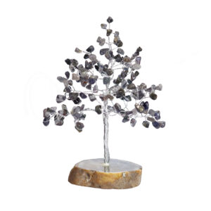 Iolite with Agate Base Gem Tree