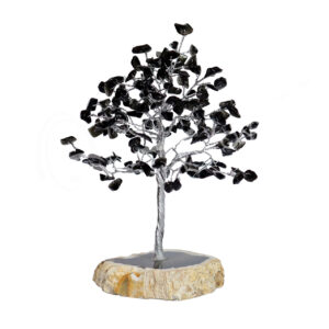 Black Obsidian with Agate Base Gem Tree
