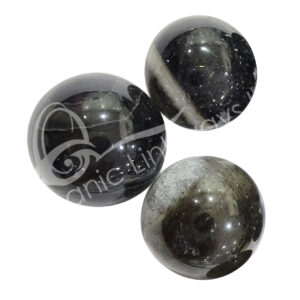 Polished Black Agathe with Quartz Marble