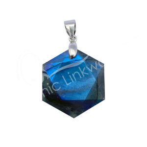 Labradorite Hexagonal Sterling Silver Pendant