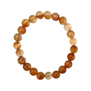 BRACELET - AGATE, RED (8-8.5 MM) 7.15-7.25"