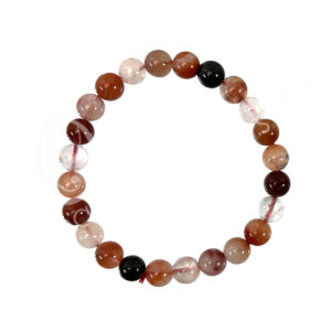 BRACELET - RUTILATED QUARTZ, MULTICOLOR (6-8 MM) 7.15-7.25"