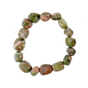 BRACELET - TUMBLED STONES UNAKITE (12-15 MM) 7-7.5"