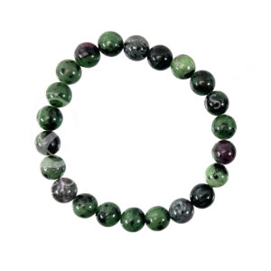 Real Ruby Zoisite Beads Bracelet (8-8.5 mm) 7.15-7.25"