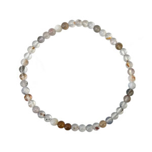 BRACELET - AGATE, WHITE (4-4.5 MM) 7.15-7.25"