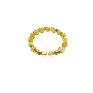 Citrine Faceted Stones Adjustable Ring