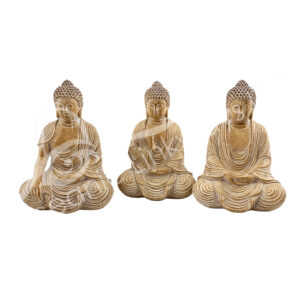 Natural Touching the Earth Buddha Statue ( Set of 3)