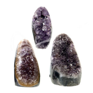 Amethyst Uruguayan C Geode Cut Base Polished