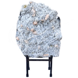 CLUSTER - CHALCEDONY, BLACK WITH APOPHYLLITE & PEACH STILBITE WITH STAND 17 X 13"