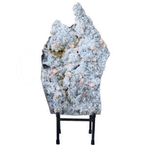 CLUSTER - CHALCEDONY, BLACK WITH APOPHYLLITE & PEACH STILBITE WITH STAND 23 X 13"