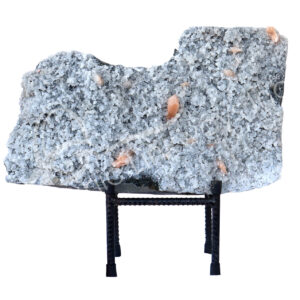 CLUSTER - CHALCEDONY, BLACK WITH APOPHYLLITE & PEACH STILBITE WITH STAND 11 X 17.5"