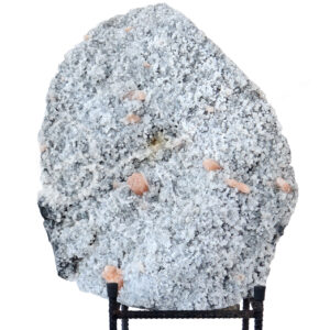 CLUSTER - CHALCEDONY, BLACK WITH APOPHYLLITE & PEACH STILBITE WITH STAND 20 X 16"