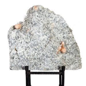 CLUSTER - CHALCEDONY, BLACK WITH APOPHYLLITE & PEACH STILBITE WITH STAND 13 X 14"