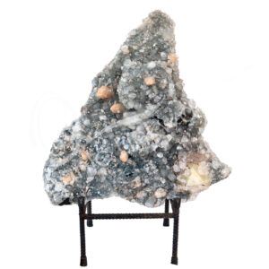 SPECIMEN - APOPHYLLITE & STILBITE WITH STAND 21 X 15"