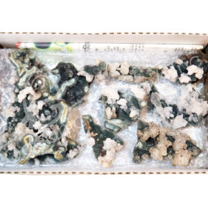 SPECIMEN - CHALCEDONY, CORAL & QUARTZ 3-7"