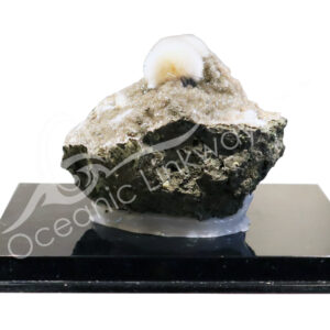 SPECIMEN - MESOLITE ON HEULANDITE IN MATRIX 4.25 X 5.25 X 4.75"