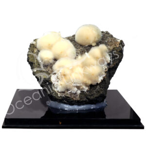 SPECIMEN - MESOLITE ON HEULANDITE IN MATRIX 6.25 X 5.25 X 5.25"