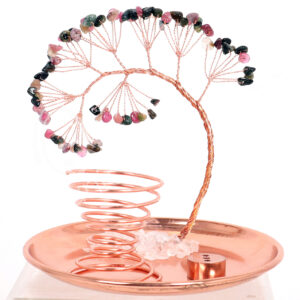Mixed Tourmaline Gem Tree Incense Holder