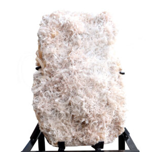 SPECIMEN - SCOLECITE ON PINK STILBITE WITH STAND ON WHEELS 51 X 23 X 23"