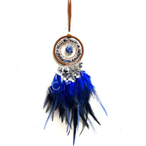 Dreamcatcher Rough Lapis Lazuli Chips with Dark Blue Feathers