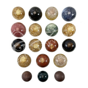 (CLOSE OUT) SPHERE - MIXED, ORGONE, DYED CRYSTAL 1.25-2"