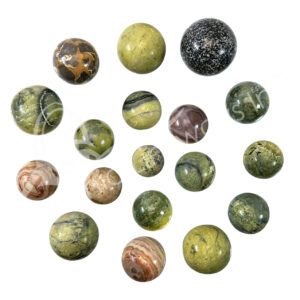 (CLOSE OUT) SPHERE - MIXED STONES (SERPENTINE, POLYCHROME JASPER, MARBLE) 1.25-2.75"