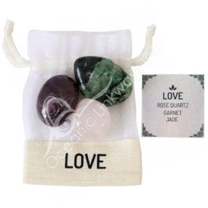 Rose Quartz, Garnet & Jade Tumbled Stones Kit