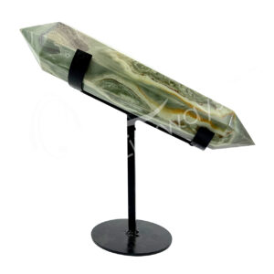 Infinite Serpentine Double Terminated Point on Metal Stand