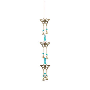 Brass Wind Chime/Mobile with Butterflies