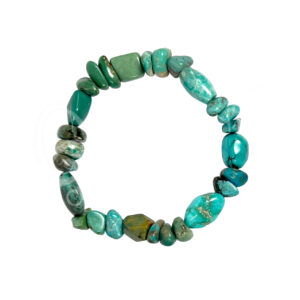 Stabilized Turquoise with Nuggets and Chips Large Bracelet
