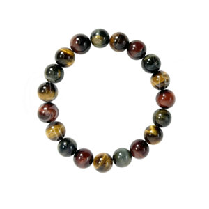 Tricolor Tiger Eye AA 10 mm Beads Bracelet