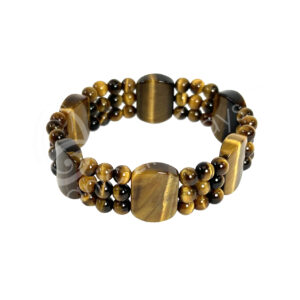 Tiger Eye 3 Rows Large Bracelet