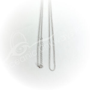 CHAIN - BRASS, RHODIUM PLATED (DZ) 26"L