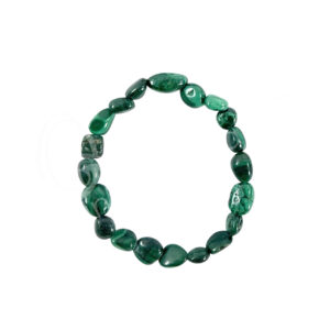 Malachite Tumbled Stones Elastic Bracelet