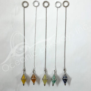 Mixed Stones Double Terminated Point Pendulum