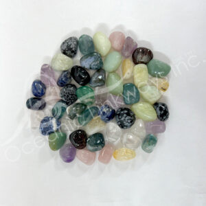 Mixed Tumbled Stones with Hole Pendant (set of 50)