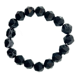 Black Obsidian Faceted Beads Bracelet