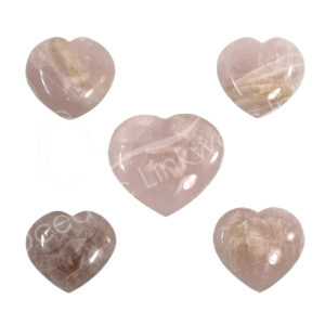 Rose Quartz Puffed Heart
